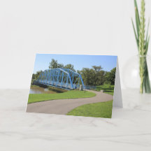 Historische Eisenbrücke motivierend leere Karte