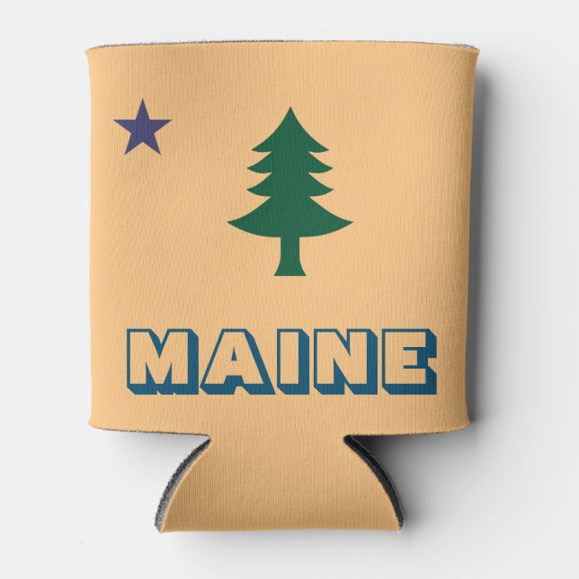 Historische Flagge Maine (1901-1909) Dosenkühler (Vorderseite)
