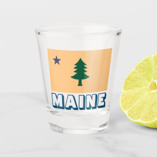 Historische Flagge Maine (1901-1909) Schnapsglas