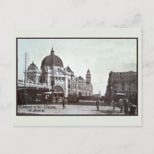 Historische Flinders Street Station, Melbourne Postkarte