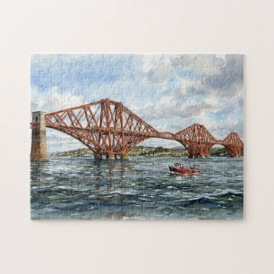 Historische Forth-Eisenbahnbrücke Schottland Aquar
