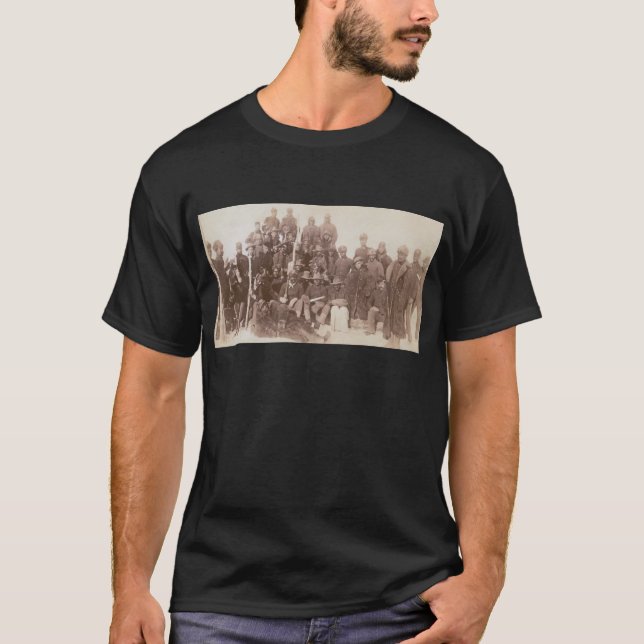 Historische Fotografie Büffel-Soldat-25. Regiment T-Shirt (Vorderseite)
