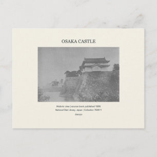 Historische Fotopostkarte der Burg Osaka Postkarte