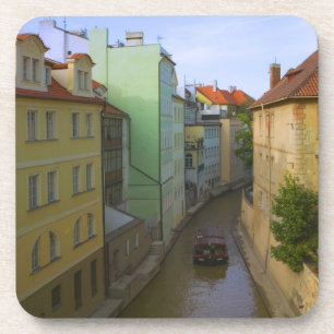 Historische Gebäude mit Kanal, Prag, Tschechische  Getränkeuntersetzer