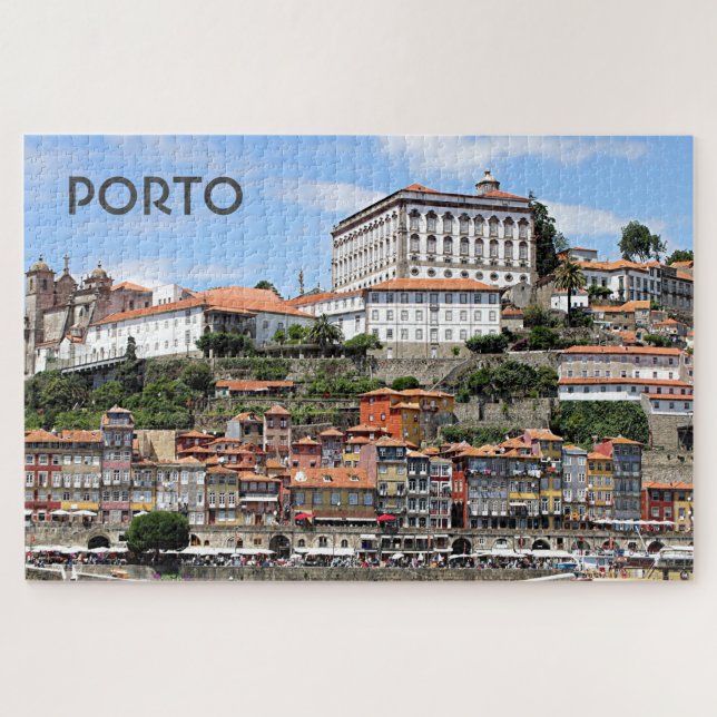 Historische Gebäude und Flüsse, Porto, Portugal (Horizontal)
