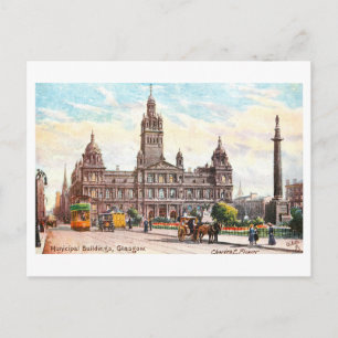 Historische Gemeindegebäude in Glasgow, Schottland Postkarte