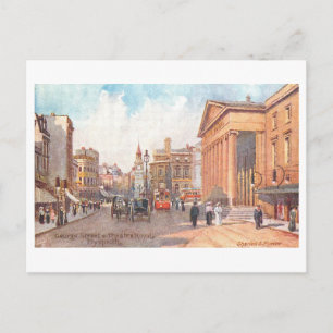 Historische George Street, Plymouth, England Postkarte