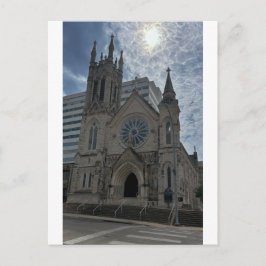 Historische gotische Kathedrale mit Rosette Postkarte