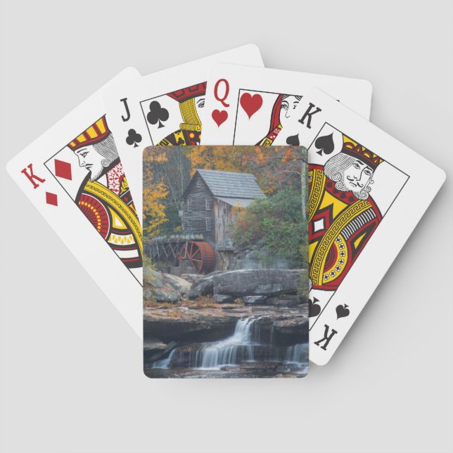 Historische Gristmeile auf Glade Creek 2 Spielkarten (Rückseite)