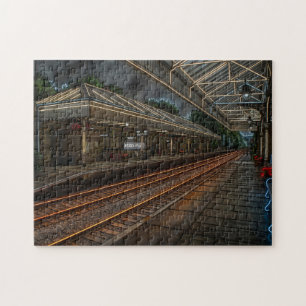 Historische Hebden Bridge Eisenbahnstation im Vint