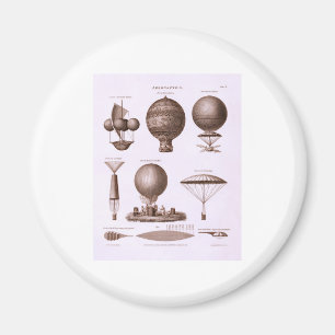 Historische Heißluftballon-Designs Magnet