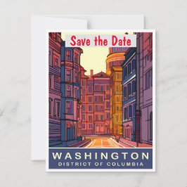 Historische Hochzeitseinladung aus Washington DC Save The Date