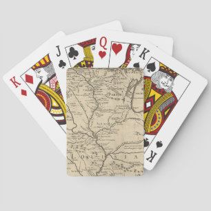 Historische Illinois-Karte von 1718 Spielkarten