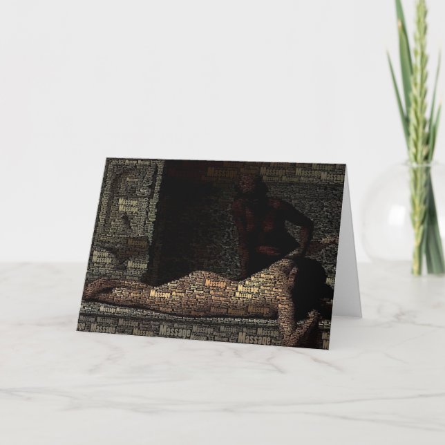 Historische Illustration Massage Therapie Client Karte (Vorderseite)