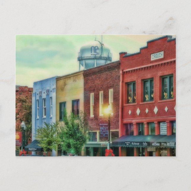 historische Innenstadt McKinney Texas Postkarte (Vorderseite)