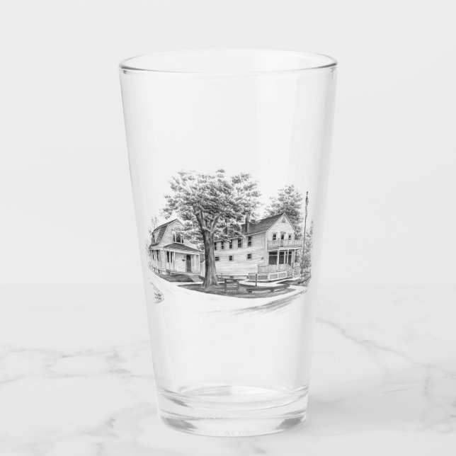 Historische Jaite Mill in Ohio (CVNP) Glas (Vorderseite)