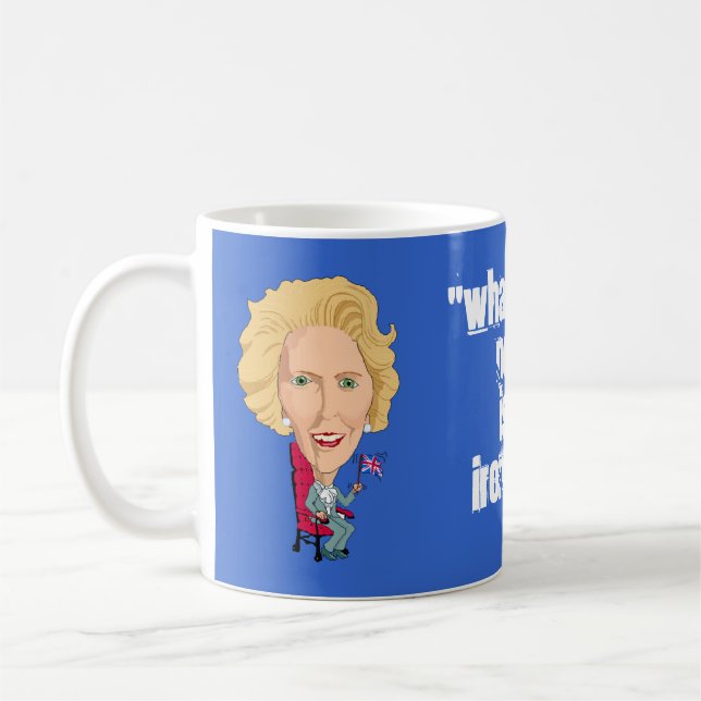 Historische Karikatur Briten P.M. Margaret Kaffeetasse (Links)