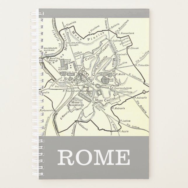 Historische Karte der Stadt Rom Planer (Vorderseite)