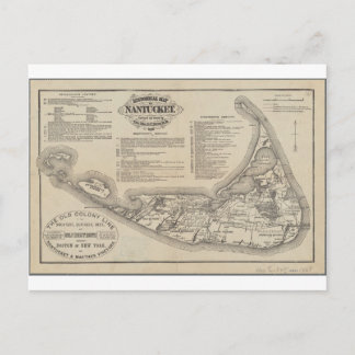 Historische Karte Nantucket Postkarte