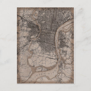 Historische Karte von Philadelphia 1898