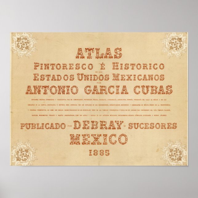 Historische Kartenübersicht Poster (Vorne)