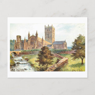 Historische Kathedrale von St. David, Wales Postkarte