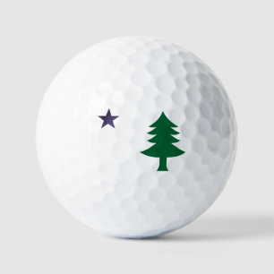 Historische Kiefernbaumflagge von Maine (1901–1909 Golfball