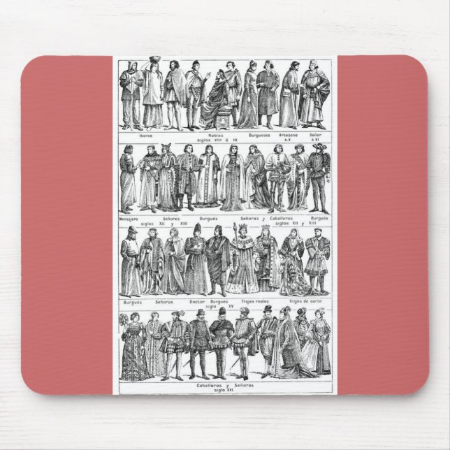 Historische Kostüme Mousepad (Vorne)