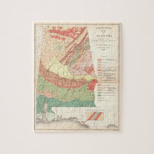 Historische landwirtschaftliche Karte von Alabama