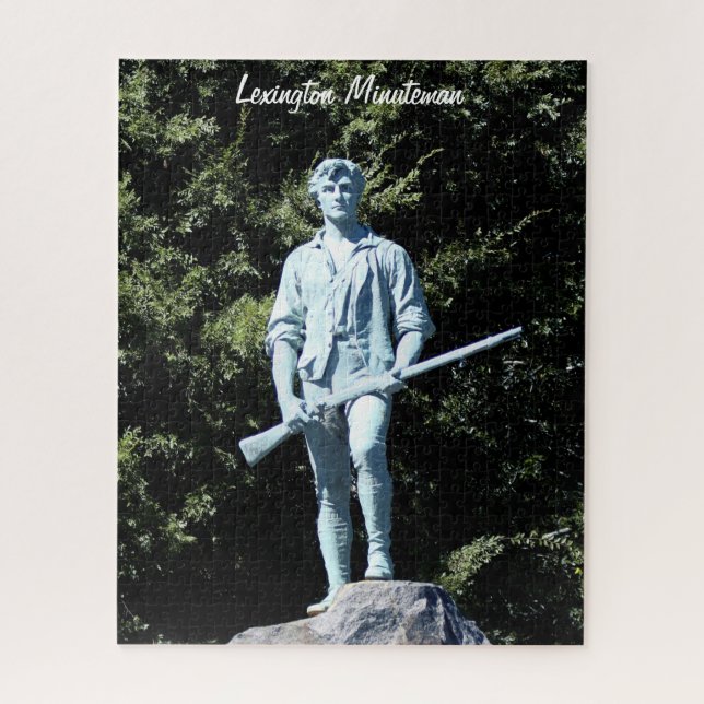 Historische Lexington Minuteman Statue Jigsaw Puzz (Vertikal)