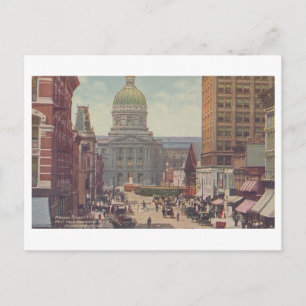 Historische Marktszene, Indianapolis, Indiana Postkarte