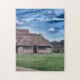 Historische, mittelalterliche englische Barnszene
