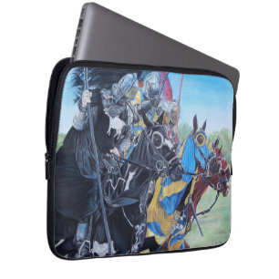 Historische mittelalterliche Ritter jouten auf Pfe Laptopschutzhülle
