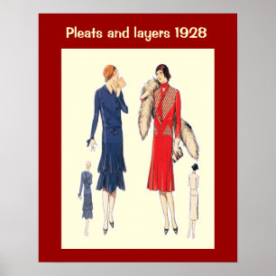 Historische Mode 1928 Poster