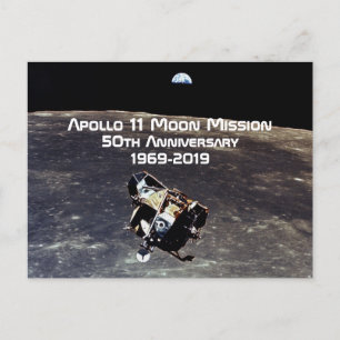 Historische Mondmission Apollo 11 zum 50. Jubiläum Postkarte