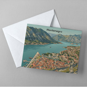 Historische Montenegro-Kotor-Bucht- und Altstadtkr Postkarte