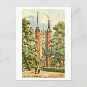 Historische Oliwa/Oliva-Abtei in Danzig/Gdansk Postkarte