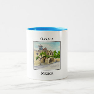 Historische Parroquia de los Siete Principes Oaxac Zweifarbige Tasse