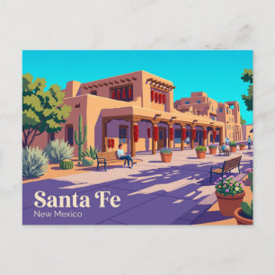 Historische Plaza von Santa Fe USA Postkarte