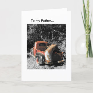 Historische Red Vintag Truck Vatertag Card Karte