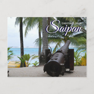 Historische Reise-Foto von Saipan Postkarte
