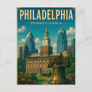 Historische Reiseerinnerungen an Philadelphia Postkarte