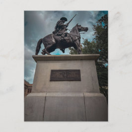 Historische Reiter-Soldaten-Statue Postkarte