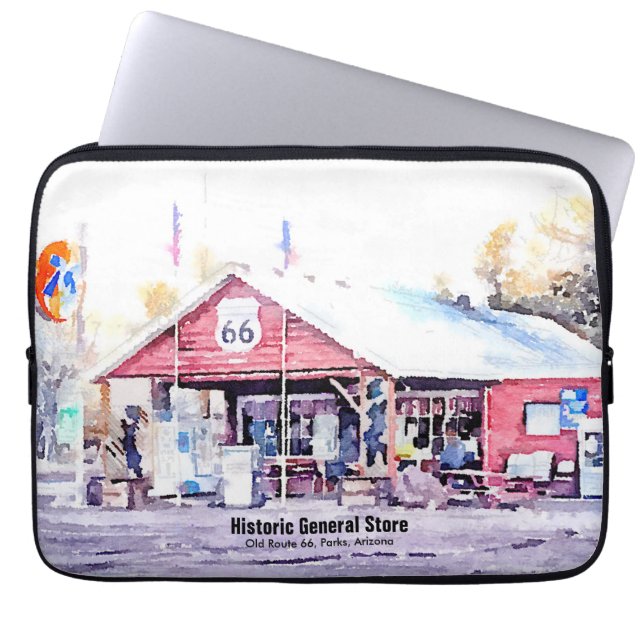 Historische Route 66 Arizona Allgemeiner Store Was Laptopschutzhülle (Vorderseite)
