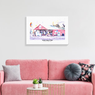 Historische Route 66 Arizona Allgemeiner Store Was Leinwanddruck