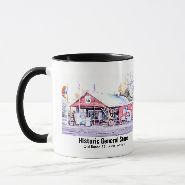 Historische Route 66 Arizona Allgemeiner Store Was Tasse (Links)