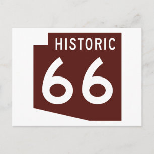 Historische Route 66 - Arizona Staat Karte