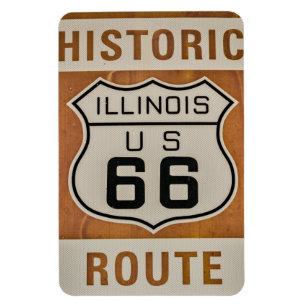 Historische Route 66 in Illinois Magnet