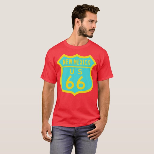 Historische Route 66: New Mexico T-Shirt (Vorne ganz)