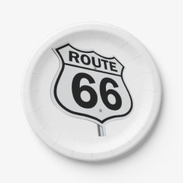 Historische Route 66 Papier Platte. Pappteller